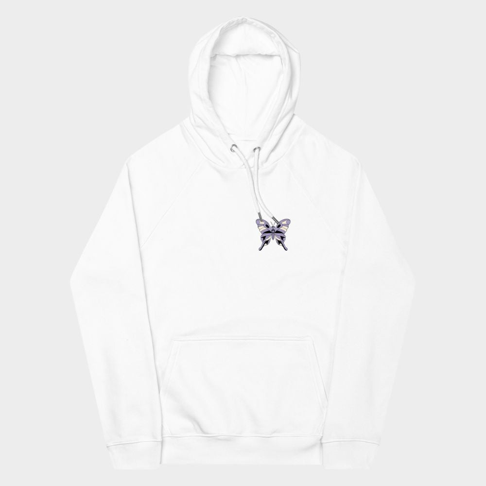 LouVoyage - Hoodie Women - Butterfly of Freedom - Black & White - XS/3XL