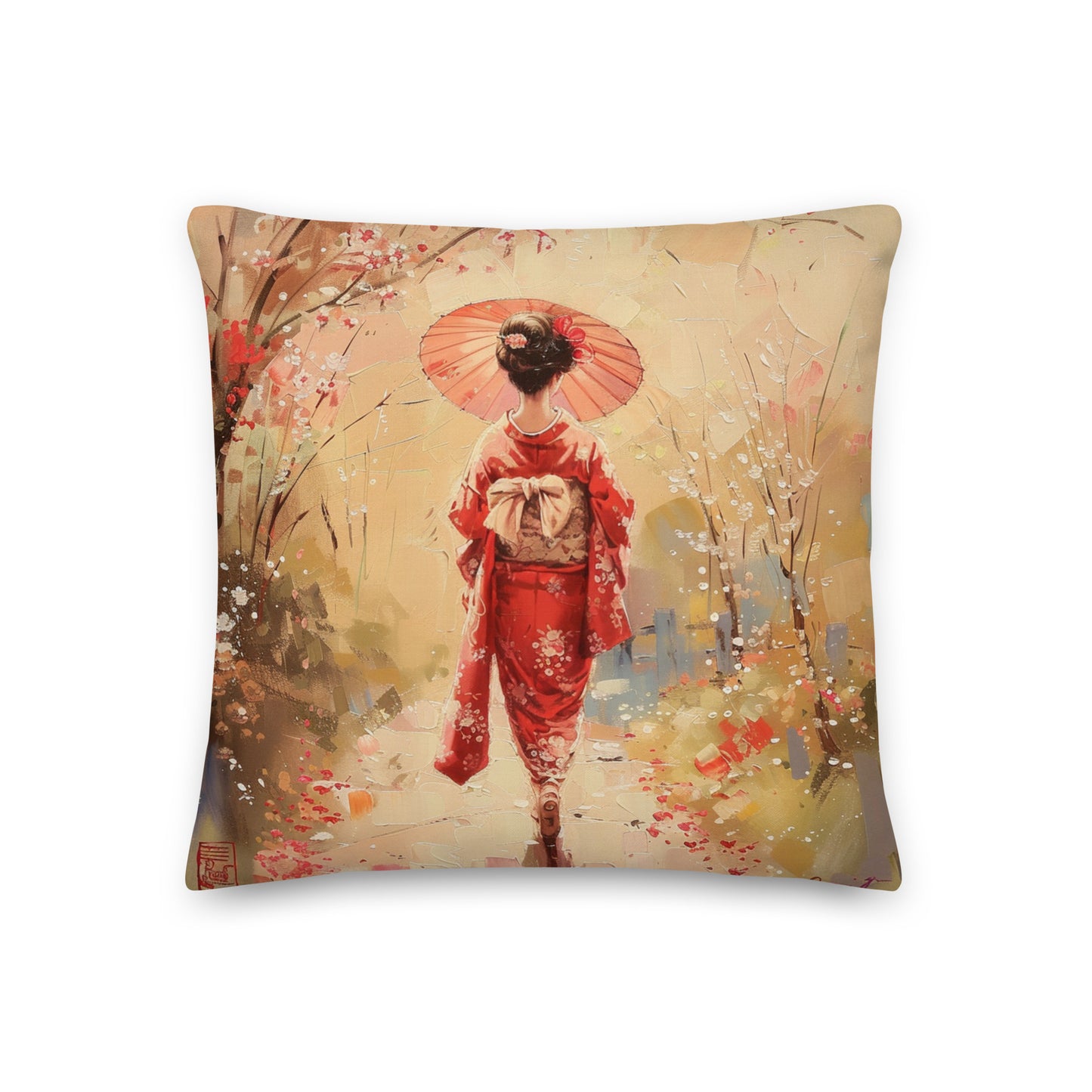 Pillow - Samurai & Geisha - 45x45cm