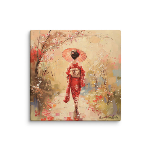 Canvas - Flower's Geisha - 30.5x30.5cm