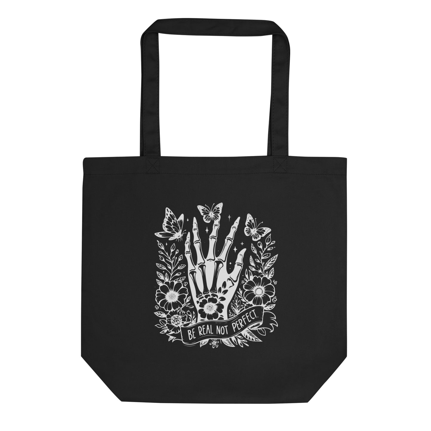 Eco Tote Bag - Grunge Style - Black - 40.6x35.6cm