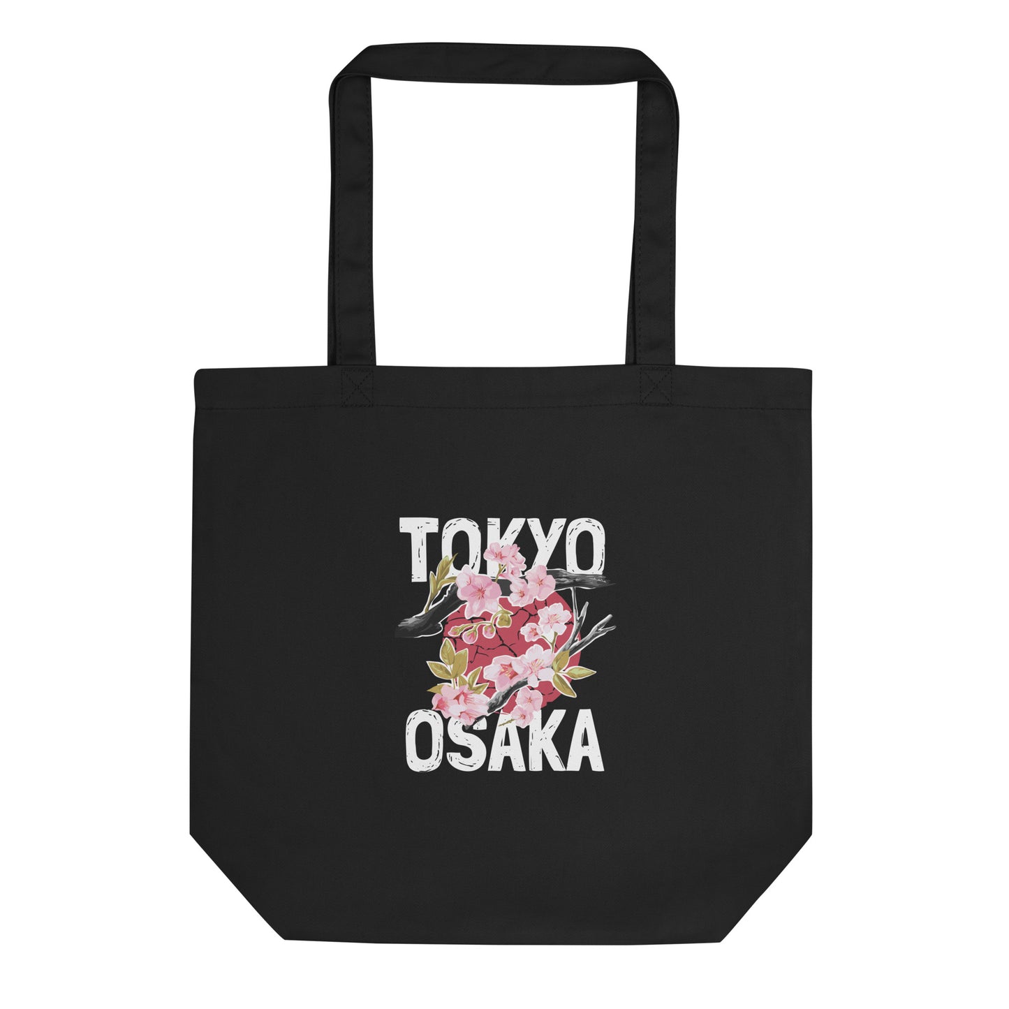 Eco Tote Bag - Tokyo & Osaka - Black - 40.6x35.6cm