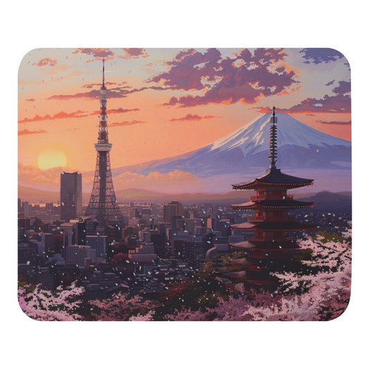 Mouse Pad - Sunrise in Tokyo - 22x18cm