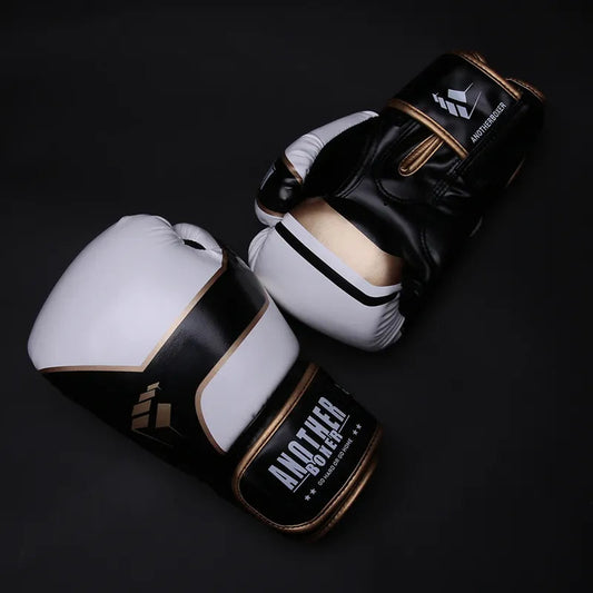 Black & White Premium Design Boxing Training Gloves Boxing Training Gloves Kenshi Crew White 4oz 